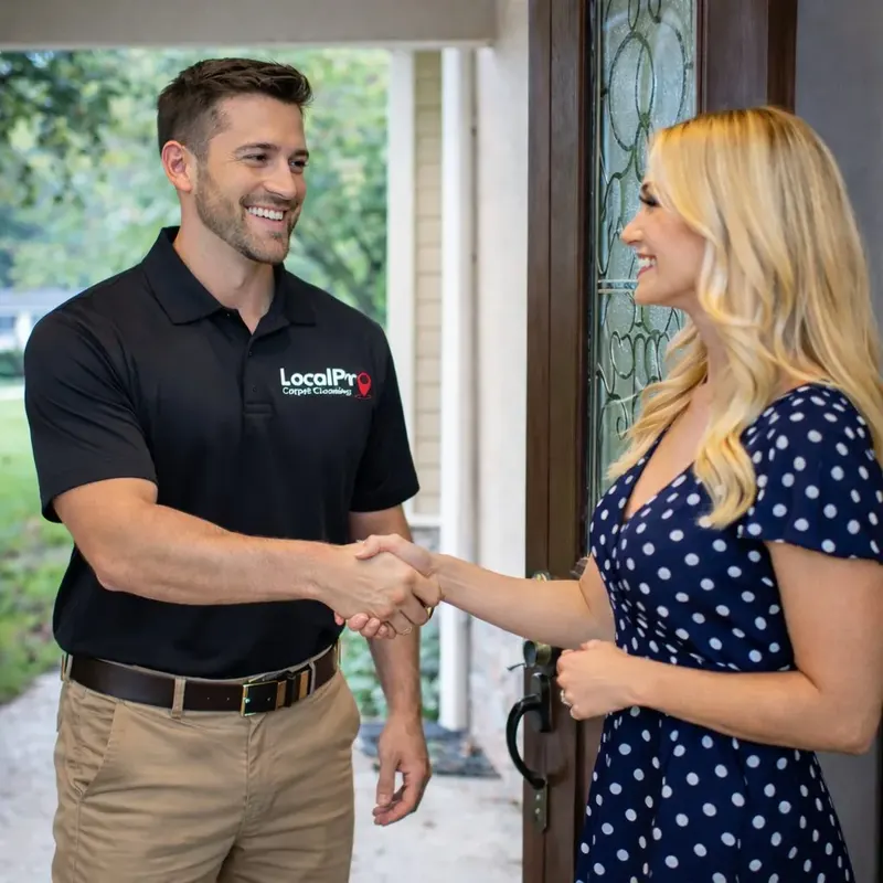LocalPro technician greeting a Birmingham customer